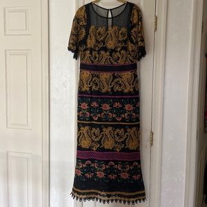 Anthropologie tea length dress for formal occasions